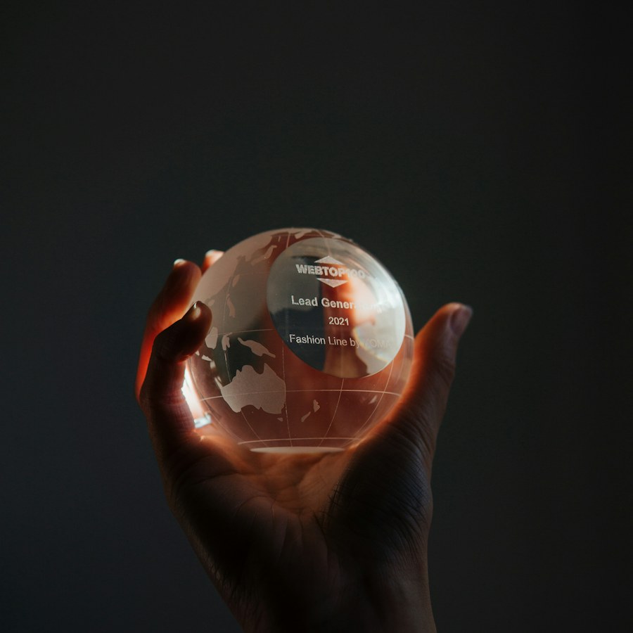 Crystal Award Trophy with custom print