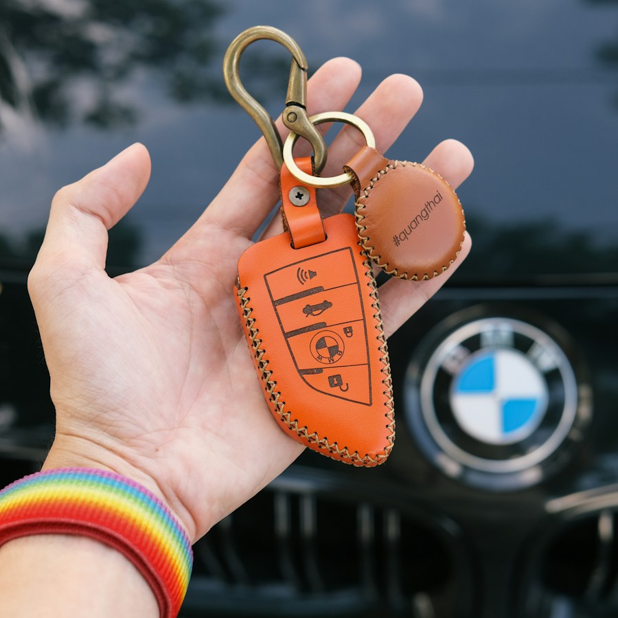 Leather Keychain with Hook with custom print