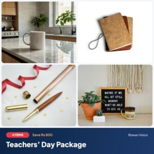 Teachers’ Day Package: Ceramic Mug 11oz, Executive Diary 2027 (A5), Metal Pen Set with Box, Acrylic Desk Nameplate
